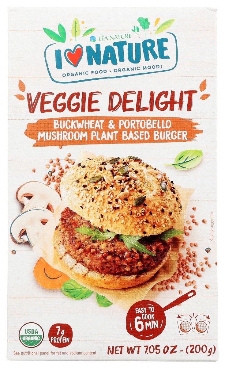 Picture of I Love Nature KHRM00395112 7.05 oz Buckwheat & Portobello Mushroom Plant Based Burger