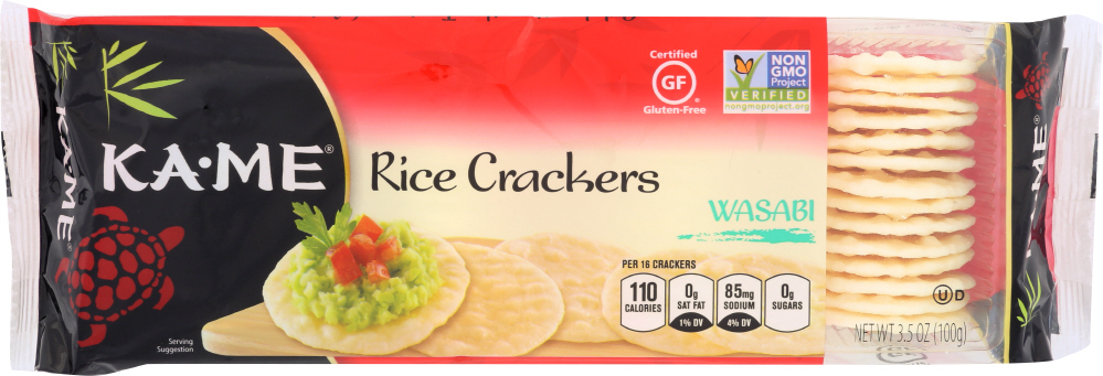 Picture of Ka-Me KHLV00290098 3.5 oz Gluten Free Wasabi Rice Crackers