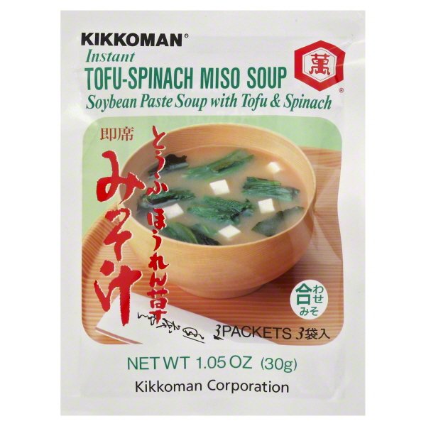 Picture of Kikkoman KHRM00019751 1.05 oz Instant Tofu-Spinach Miso Soup