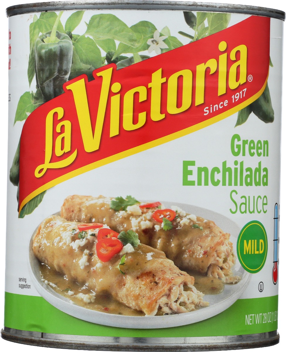 Picture of La Victoria KHRM00060684 28 oz Enchilada Mild Green Chili Sauce