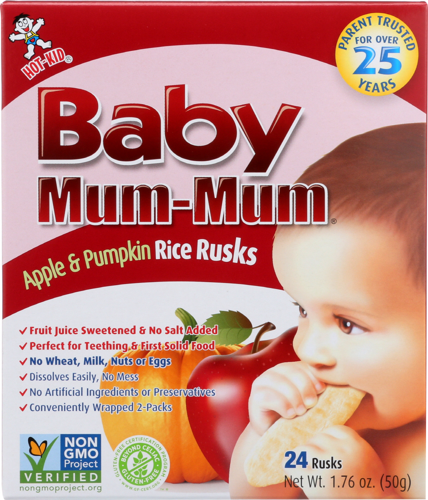 Picture of Hot Kid KHLV00093921 1.76 oz Baby Mum Mums Apple & Pumkin Rice Rusks