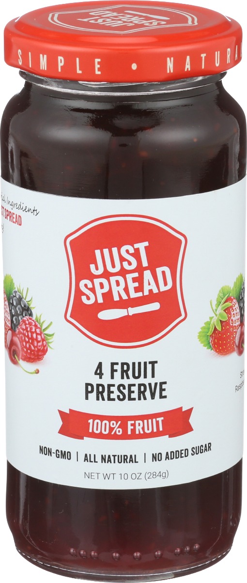 Picture of Just Spread KHRM00334936 10 oz Four Fruit Preserve
