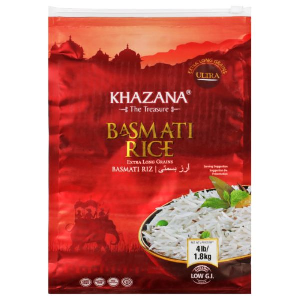 Picture of Khazana KHRM00341620 4 lb Extra Long Rice Basmati
