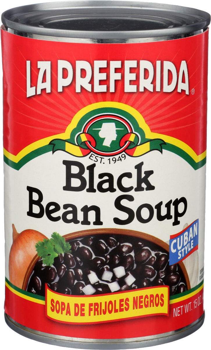Picture of La Preferida KHRM00022474 15 oz Black Bean Soup