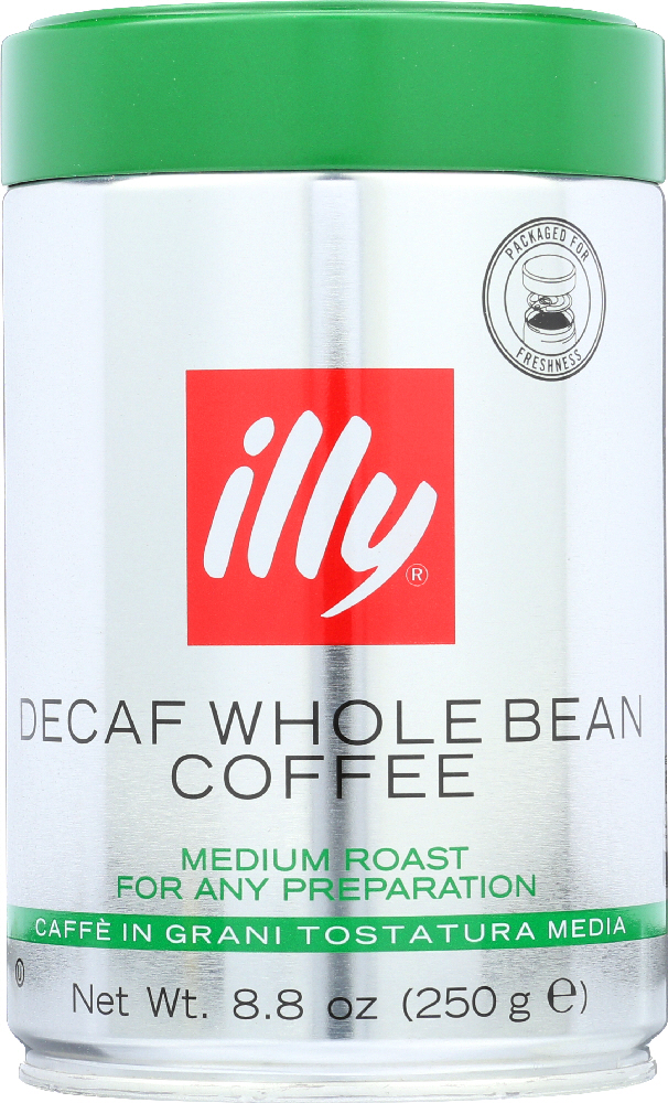 Picture of Illy KHLV00231712 8.8 oz Whole Bean Decaffeinated Coffee