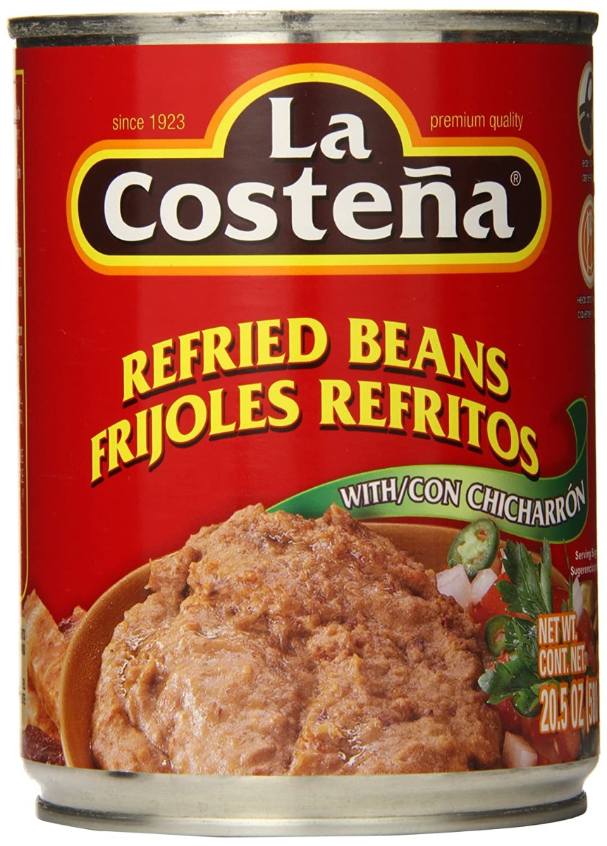 Picture of La Costena KHRM00114783 20.5 oz Refried Beans with Chicharrone