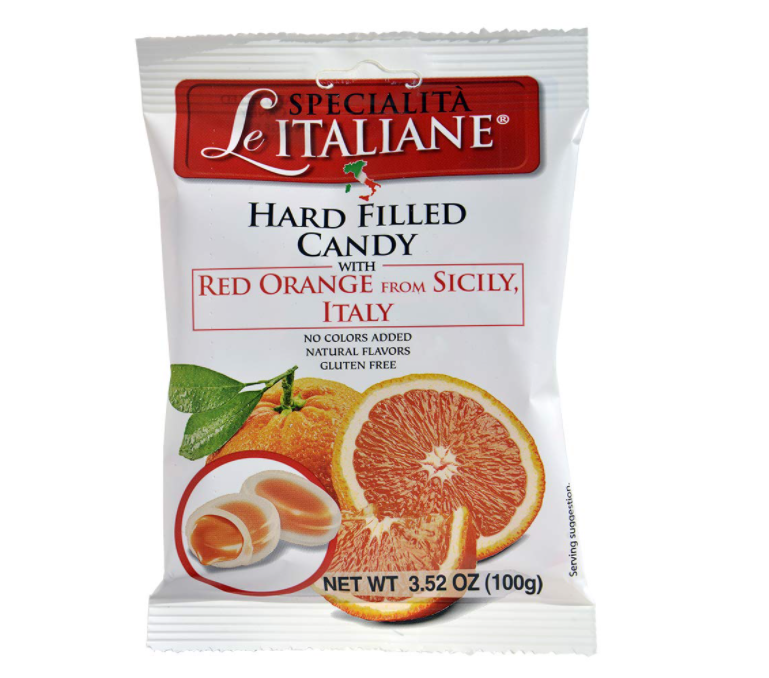 Picture of Le Specialita Italiane KHRM00363766 3.52 oz Hard Filled Candy with Red Orange