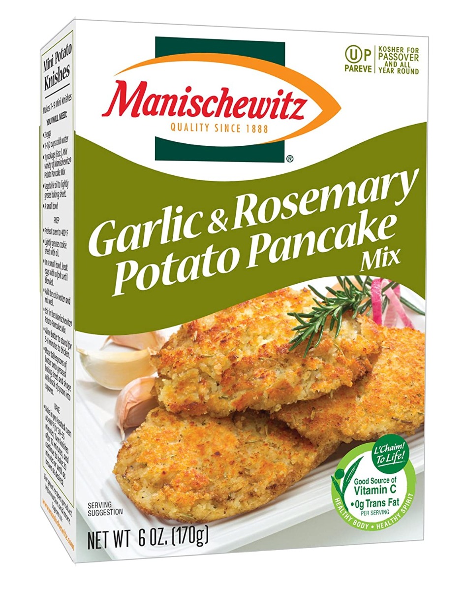 Picture of Manischewitz KHRM00080552 6 oz Garlic & Rosemary Potato Pancake Mix