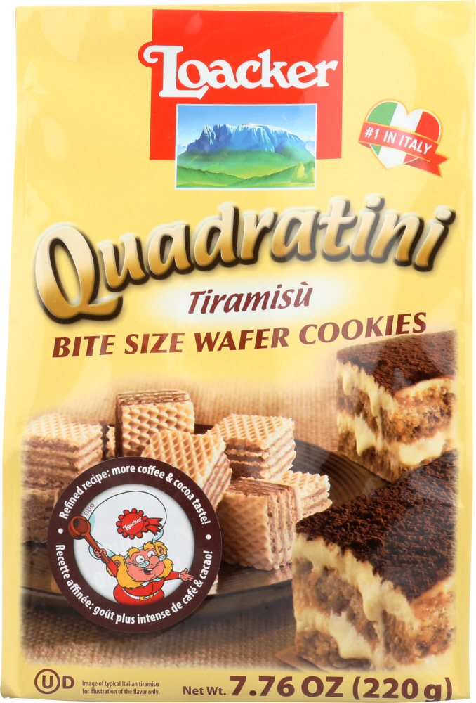 Picture of Loacker KHLV00155614 7.76 oz Quadratini Tiramisu Wafer Cookies