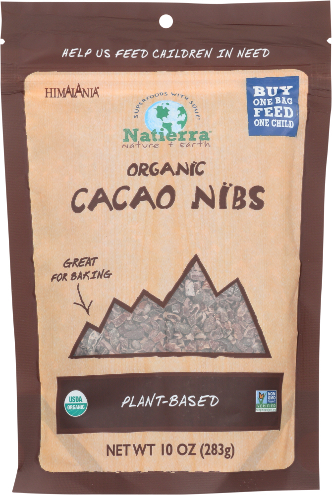 Picture of Natierra KHLV00277851 10 oz Organic Raw Cacao Nibs Pouch