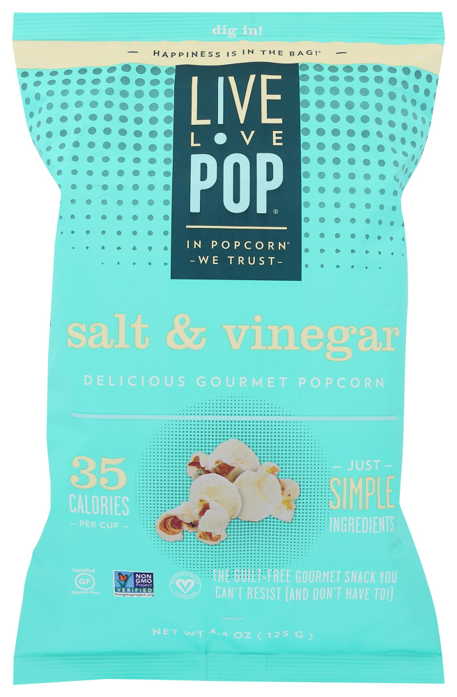 Picture of Live Love Pop KHLV00284546 4.40 oz Salt & Vinegar Popcorn