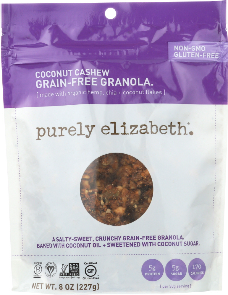 Picture of Purely Elizabeth KHLV00279883 8 oz Grain Free Granola Coconut Cashew
