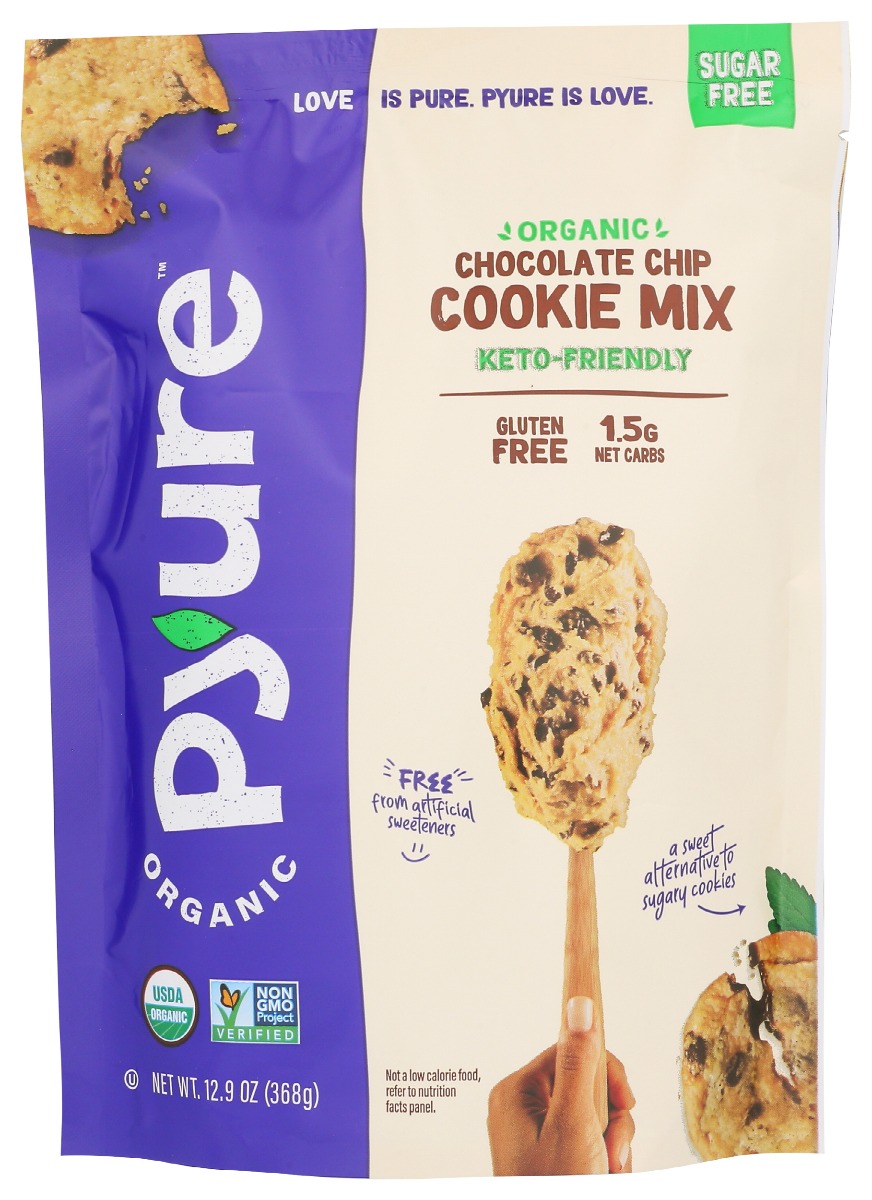 Picture of Pyure KHRM00349186 12.9 oz Organic Sugar Free Chocolate Chip Cookie Mix