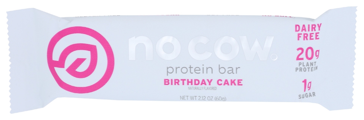 Picture of No Cow Bar KHRM00355680 2.12 oz Birthday Cake Protein Bar