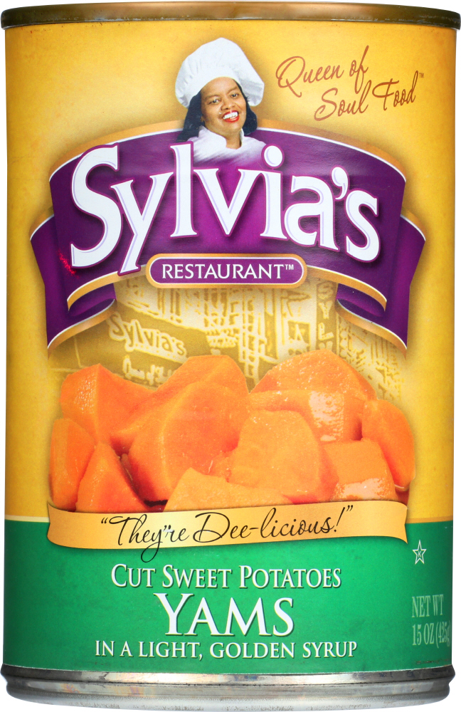 Picture of Sylvias KHLV00252533 15 oz Specially Cut Yams in Light Golden Syrup