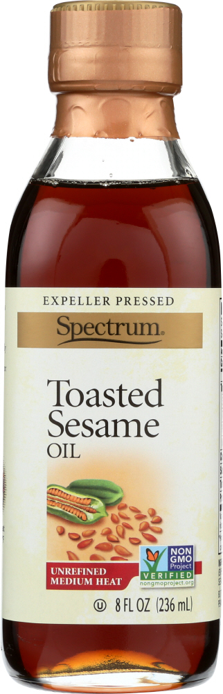 Picture of Spectrum Organic Products KHLV01962158 8 oz Sesame Toasted Unrefined Oil