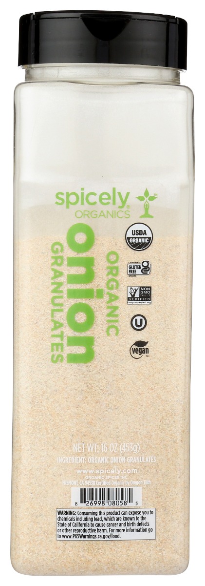 Picture of Spicely Organics KHRM00379062 16 oz Organic Spice Onion Granulates