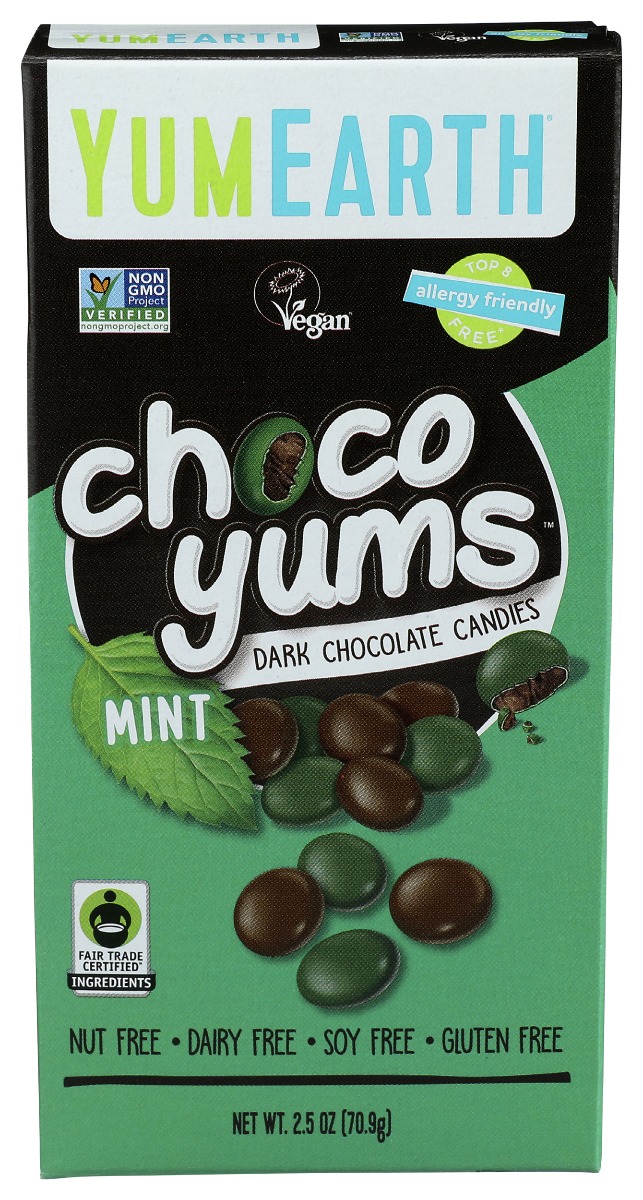Picture of Yumearth KHCH00389108 2.5 oz Mint Choco Yums Chocolate Candies