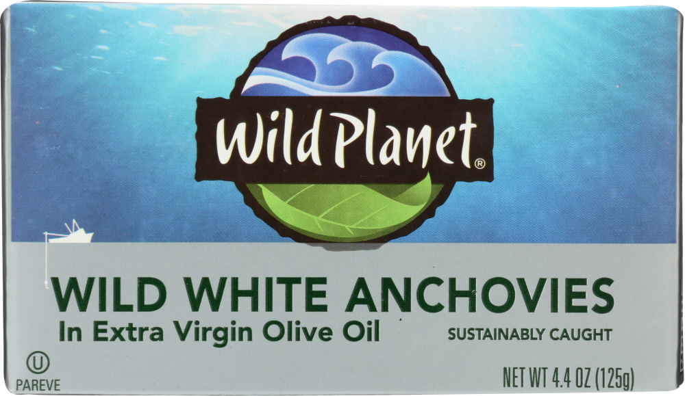 Picture of Wild Planet KHLV00117367 4.4 oz Wild White Anchovies in Extra Virgin Olive Oil