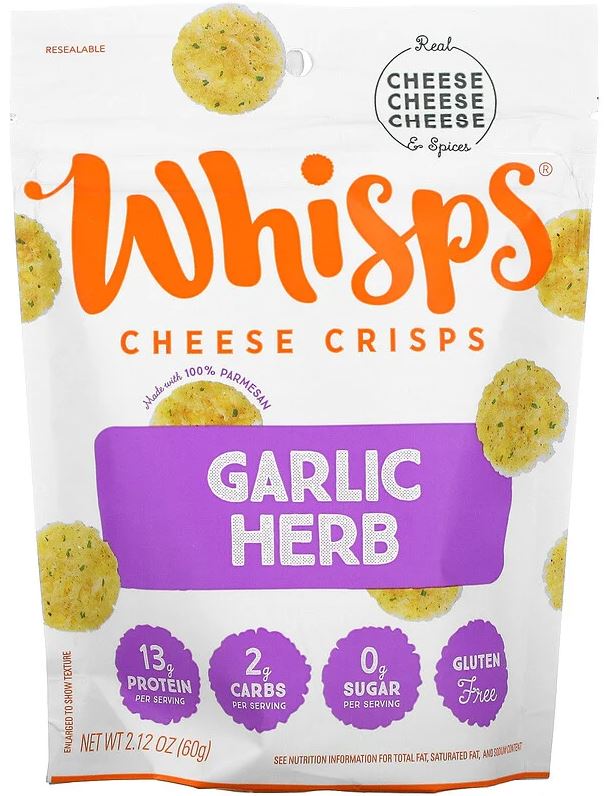 Picture of Whisps KHRM00373641 2.12 oz Garlic Herb Cheese Crisps