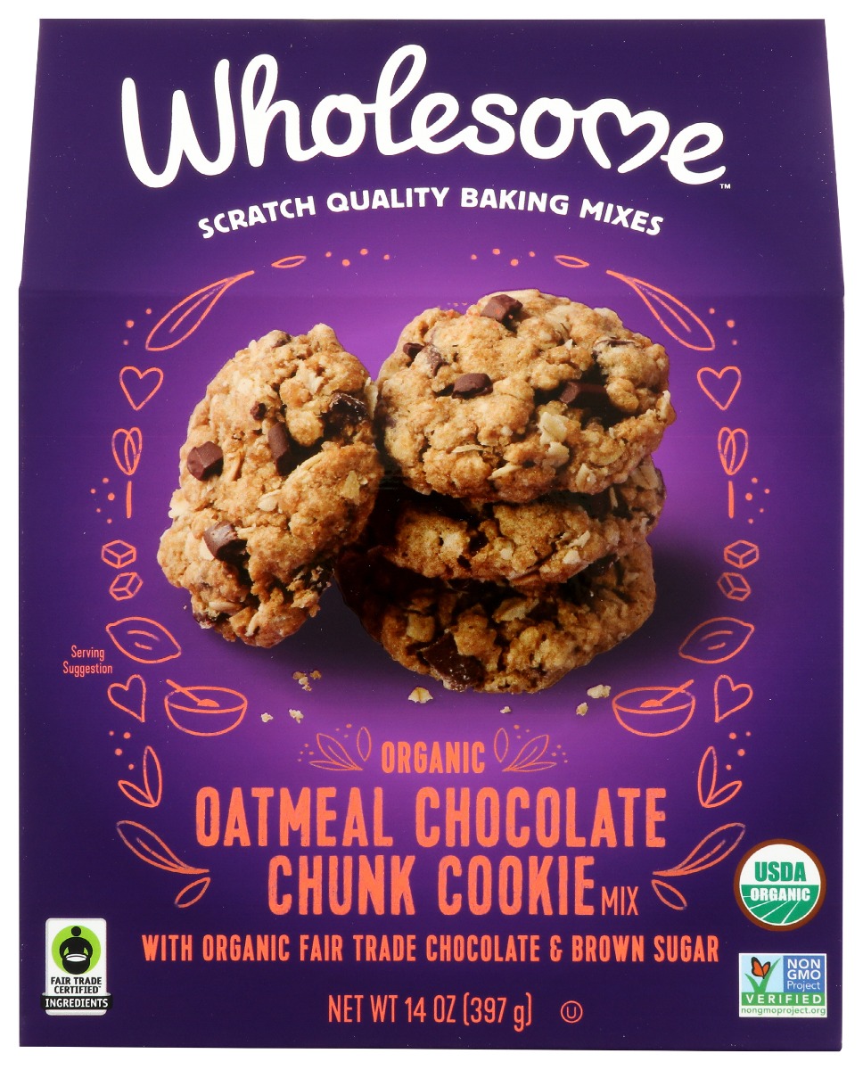 Picture of Wholesome KHCH00382377 14 oz Oat Choco Chunk Cookie Mix