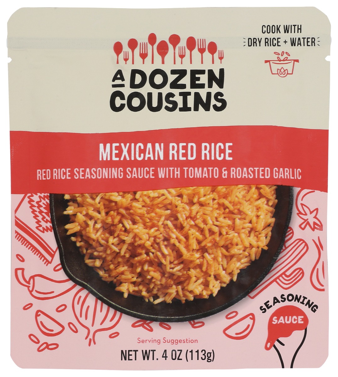 Picture of A Dozen Cousins KHCH00395642 4 oz Mexican Red Rice Seasoning Sauce