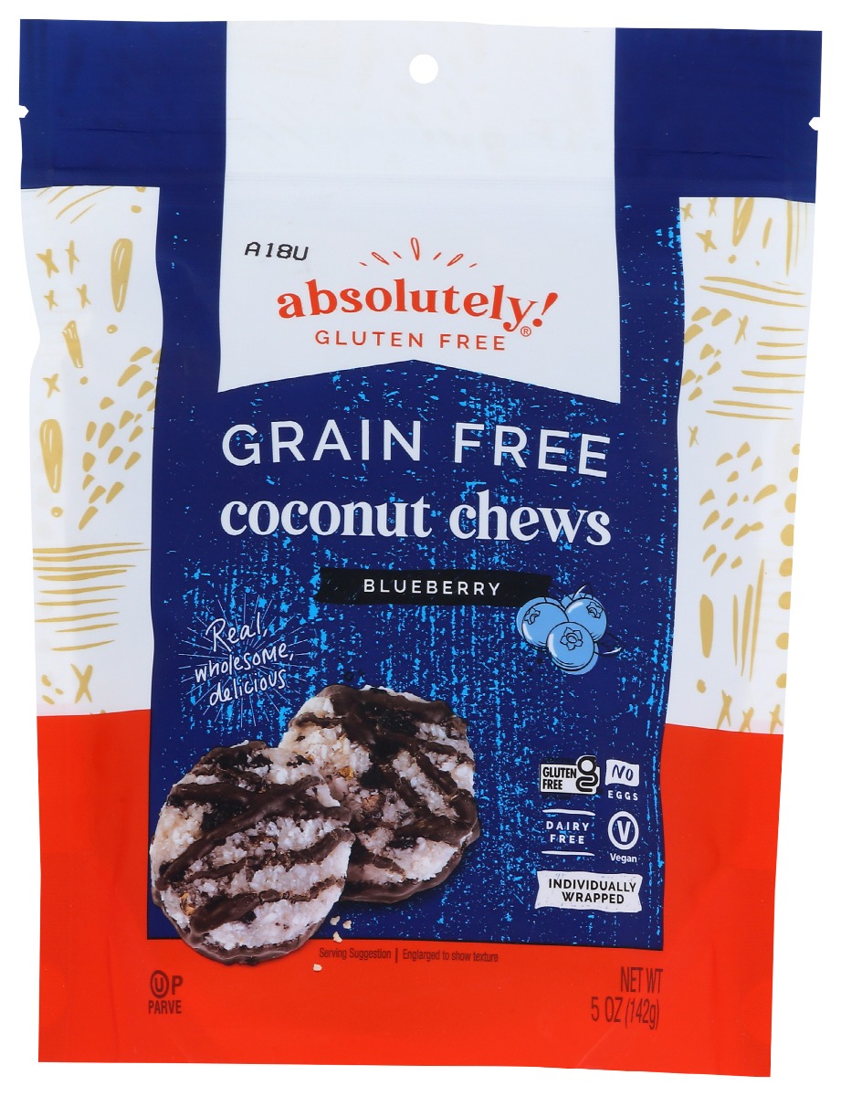 Picture of Absolutely Gluten Free KHRM00372541 5 oz Coconut Chews with Blueberry