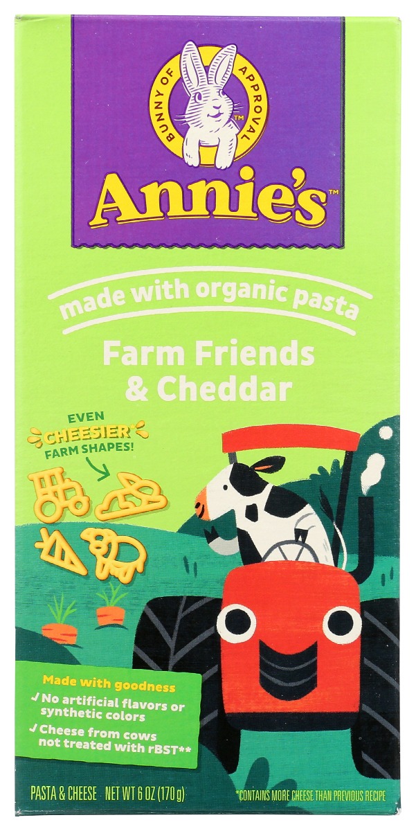 Picture of Annies Homegrown KHRM00097700 6 oz Farm Friends Cheddar Mac & Cheese Pasta
