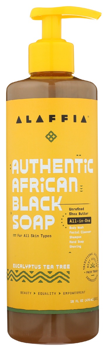 Picture of Alaffia KHLV00335294 16 fl oz Eucalypts Tea Tree Authentic Black Soap