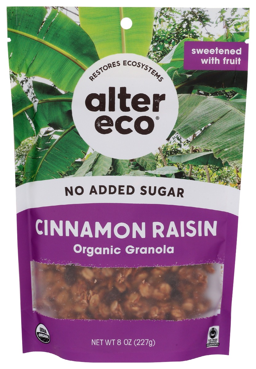 Picture of Alter Eco KHCH00392955 8 oz Cinnamon Raisin Organic Granola