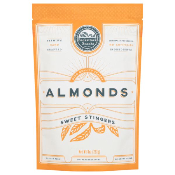 Picture of Backattack Snacks KHRM00383149 8 oz Sweet Stinger Almonds
