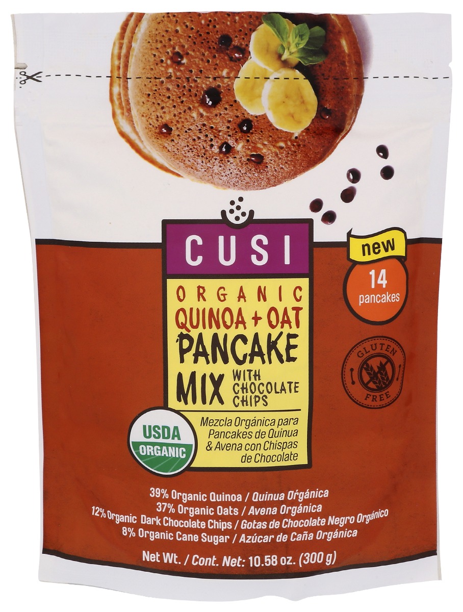 Picture of Cusi World KHCH00390841 10.58 oz Chocolate Chips Quinoa Oat Pancake Mix