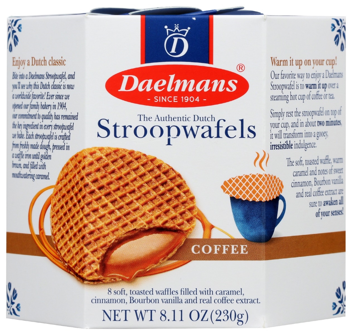 Picture of Daelmans KHRM00347406 8.11 oz Hex Coffee Stroopwafels