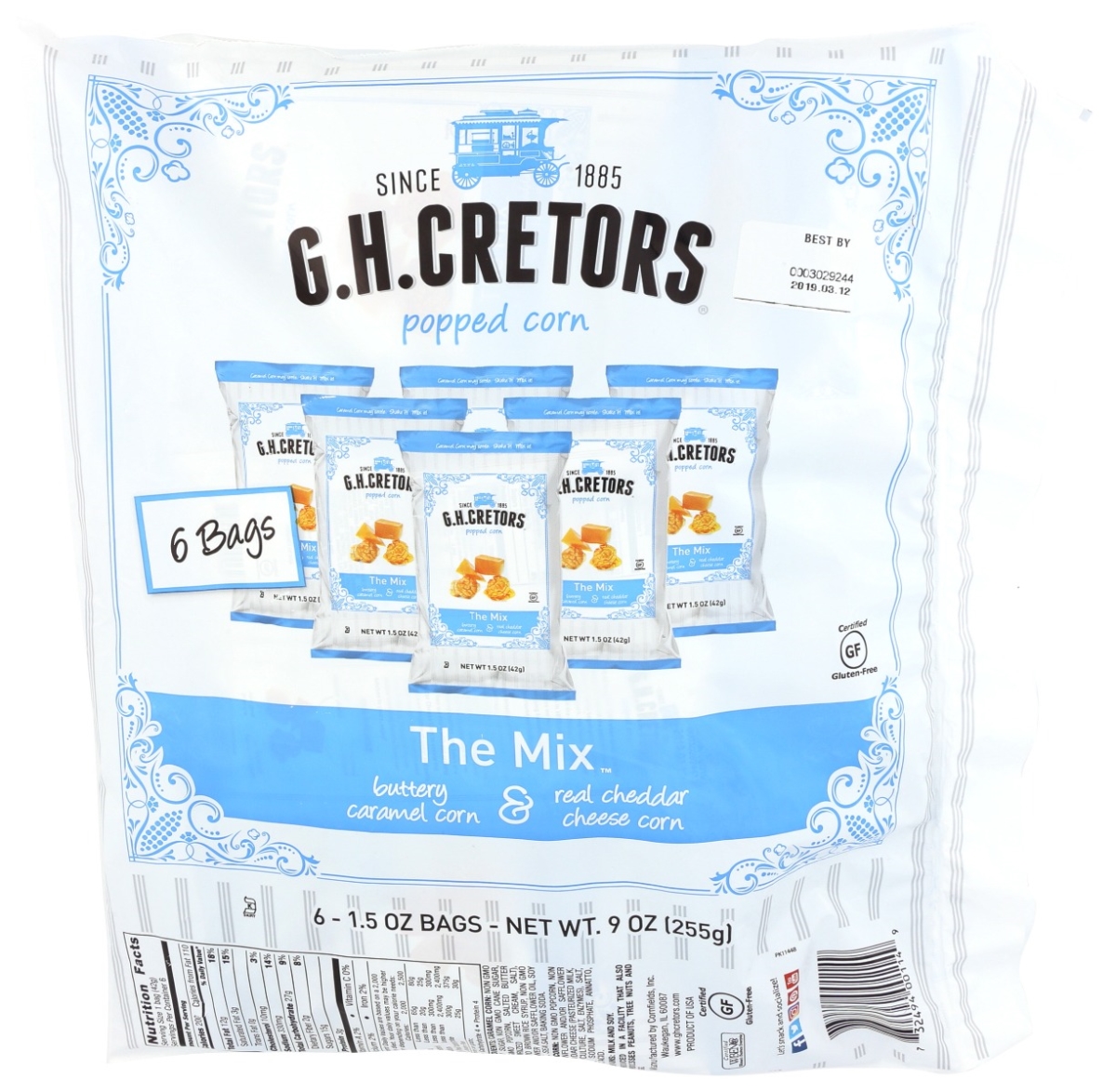 Picture of GH Cretors KHRM00267598 9 oz Chicago Mix Popcorn - Pack of 6