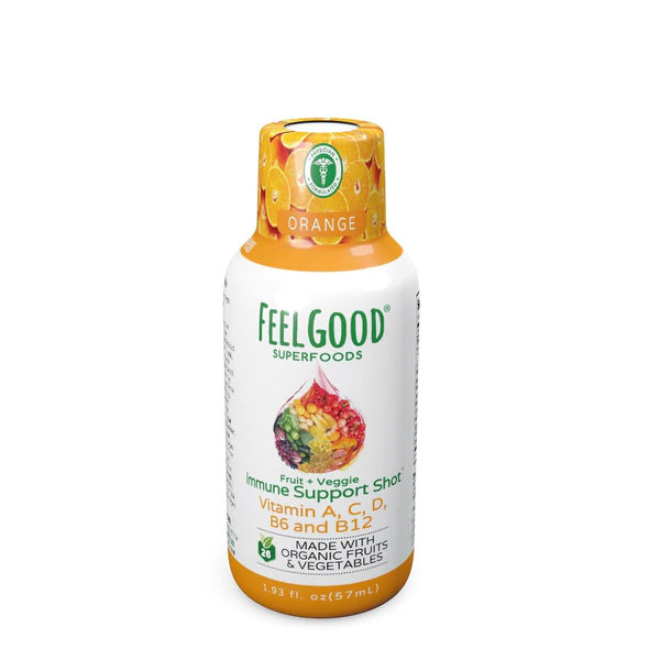 Picture of Feelgood Organic Superfoods KHRM00371213 1.93 fl oz Immune Support Shot&#44; Orange