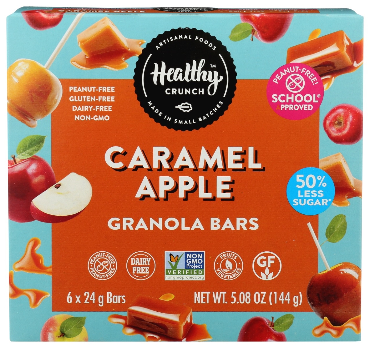 Picture of Healthy Crunch KHRM00381550 5.08 oz Caramel & Apple Granola Bar