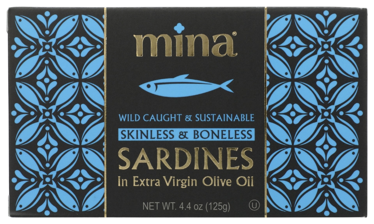 Picture of Mina KHCH00396651 4.4 oz Skinless & Boneless Sardines in Extra Virgin Olive Oil