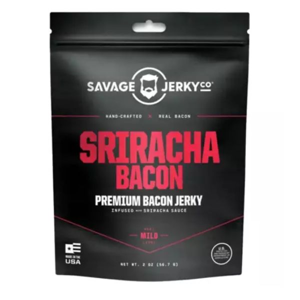 Picture of Savage Jerky KHRM00383313 2 oz Sriracha Premium Bacon Jerky