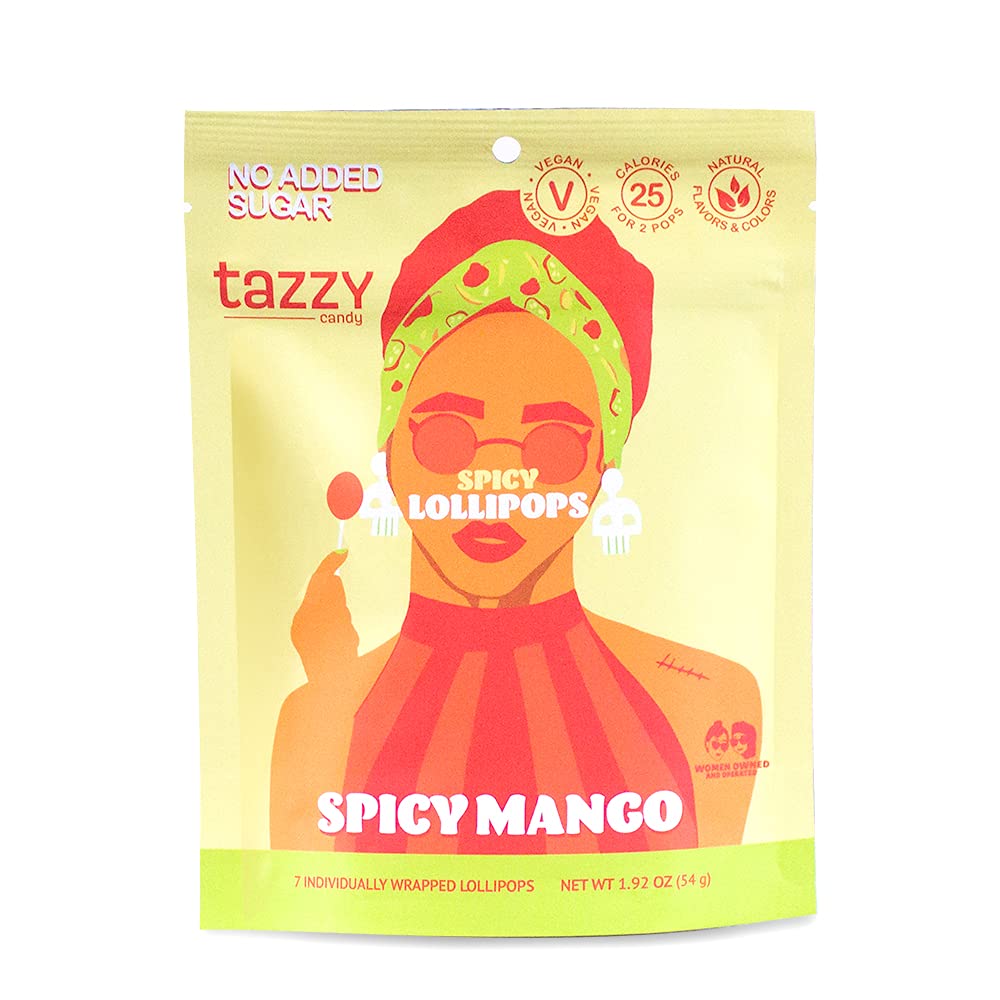 Picture of Tazzy Candy KHRM00395701 1.92 oz Spicy Mango Lollipop