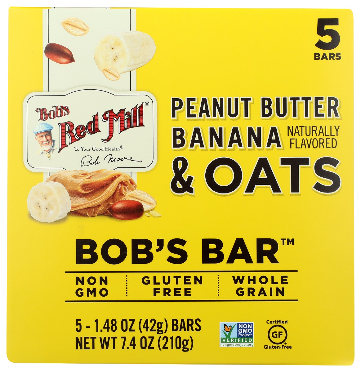Picture of Bobs Red Mill KHRM00364030 8.67 oz Peanut Butter&#44; Banana & Oats Bar - Pack of 5