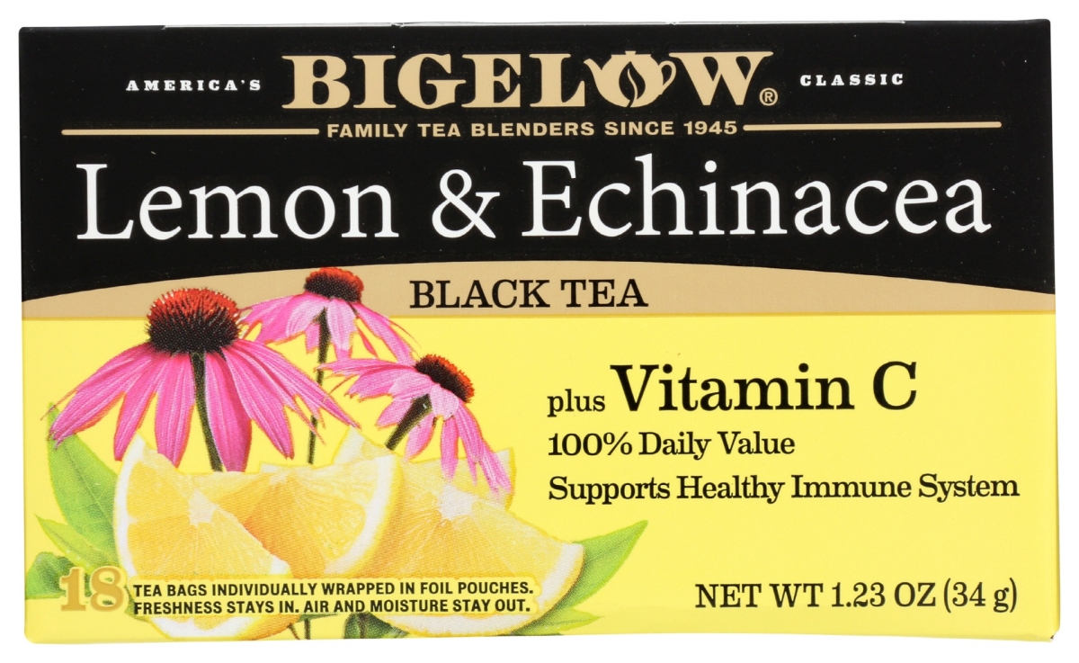 Picture of Bigelow KHRM00381870 1.23 oz Lemon Echinacea Black Tea Plus Vitamin C Teabag - 18 Count