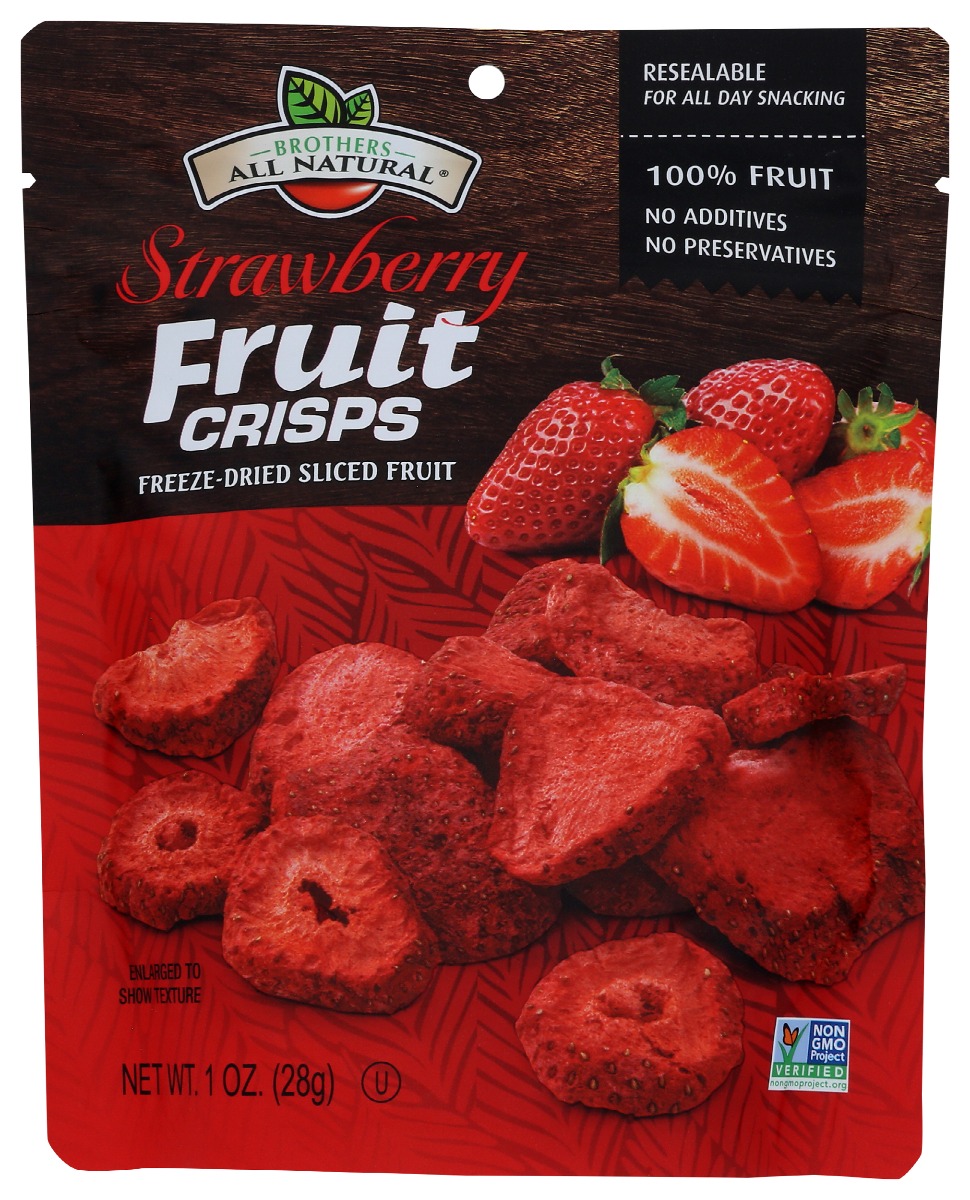 Picture of Brothers All Natural KHRM00367855 1 oz Dried Fruit Strawberries Crisp