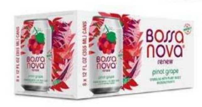 Picture of Bossa Nova KHRM00398235 96 fl oz Pinot Grape Sparkling Water - Pack of 8