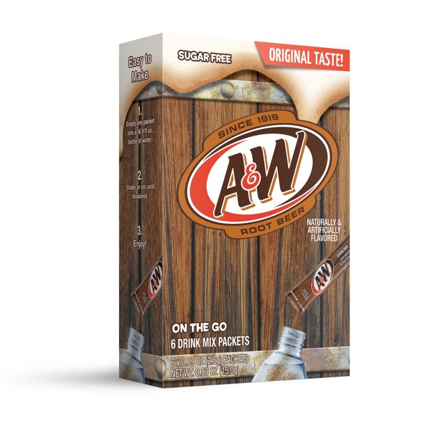 Picture of A&W KHRM00358656 0.53 oz Root Beer Powder Drink Mix - Pack of 6