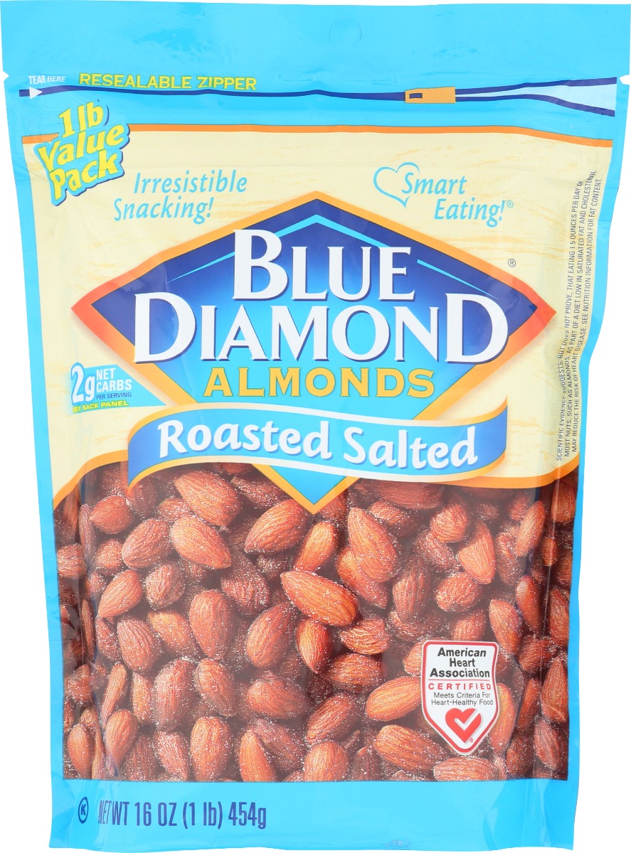 Picture of Blue Diamond KHRM00210838 16 oz Roasted Salted Almonds