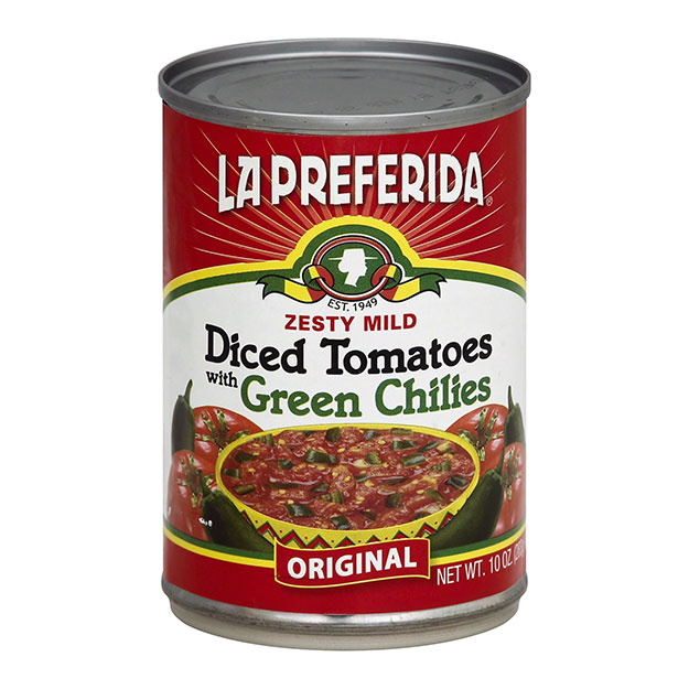 Picture of LA Preferida KHRM00123830 10 oz Diced Tomatoes with Green Chiles