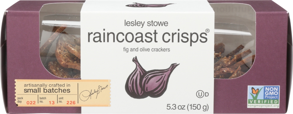 Picture of Lesley Stowe KHRM00294308 5.3 oz Fig & Olive Crackers