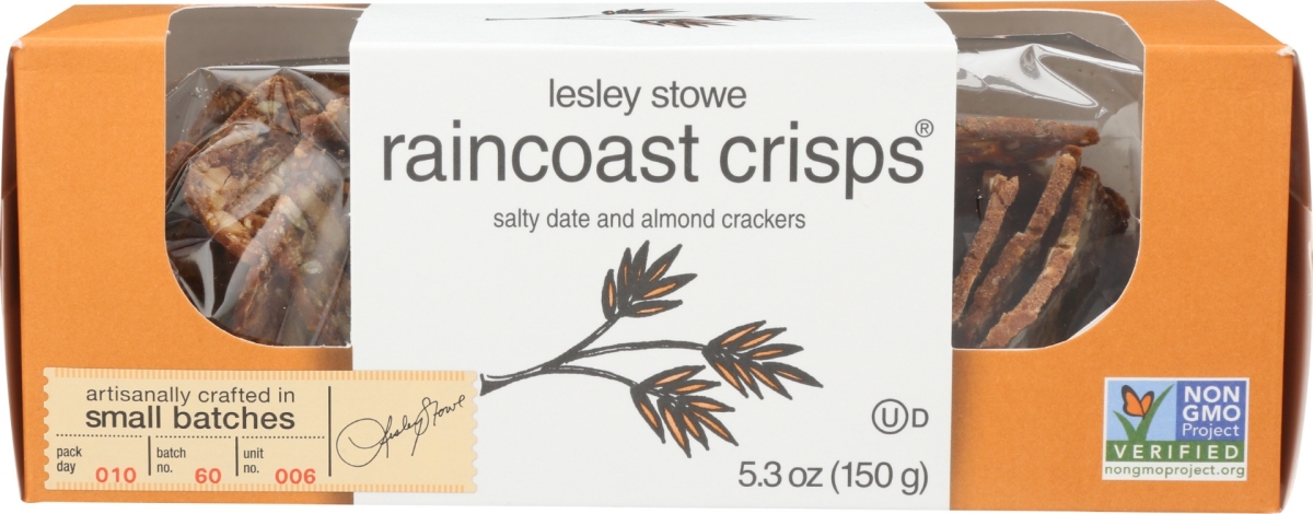 Picture of Lesley Stowe KHRM00294310 5.3 oz Salty Date & Almond Crackers