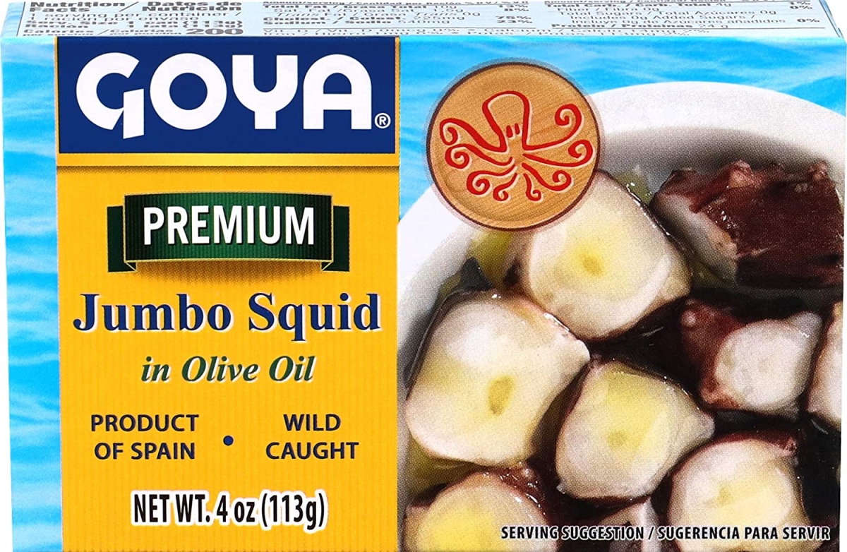 Picture of Goya KHRM00034079 4 oz Jumbo Squid in Olive Oil