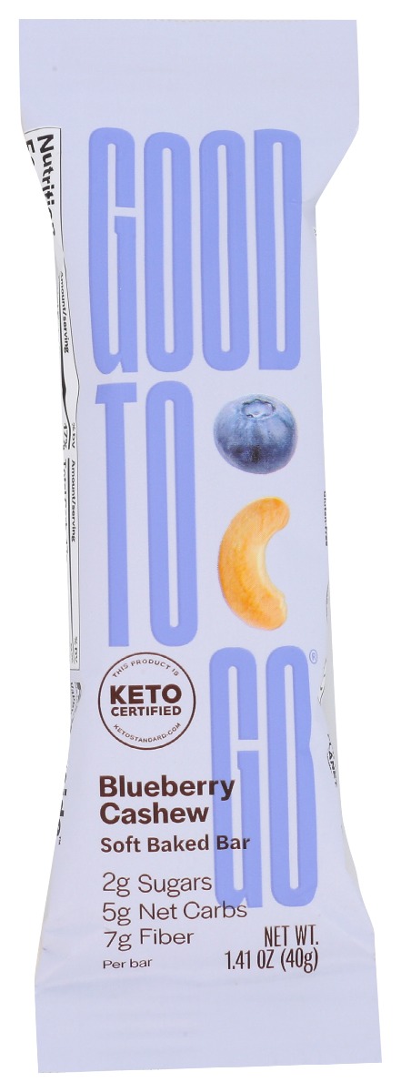 Picture of Good to Go KHRM00357682 1.41 oz Keto Blueberry Cashew Soft Baked Bar